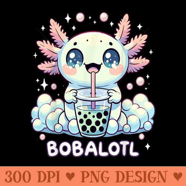 Axolotl Bubble Tea Anime Kawaii Cute Axolotl - High Quality PNG Clipart - Versatile And Customizable Designs