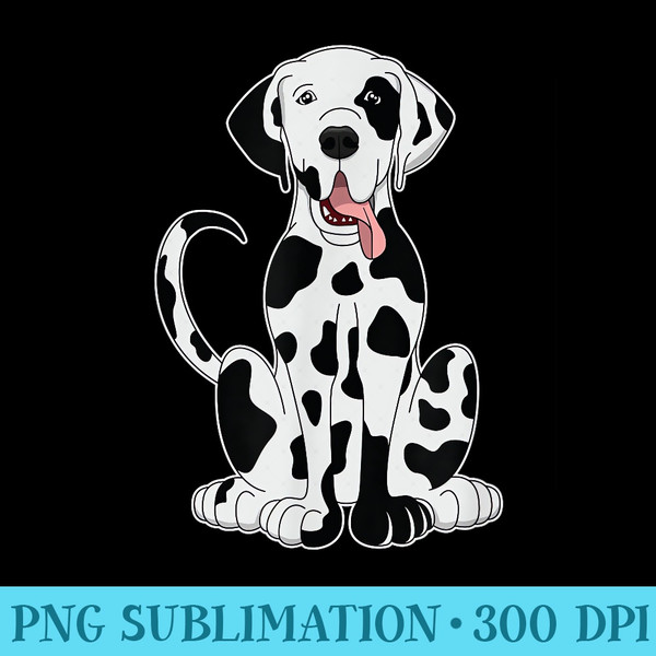 Harlequin Great Dane for Dog Lover - Transparent PNG Collection - High Resolution And Print-Ready Designs
