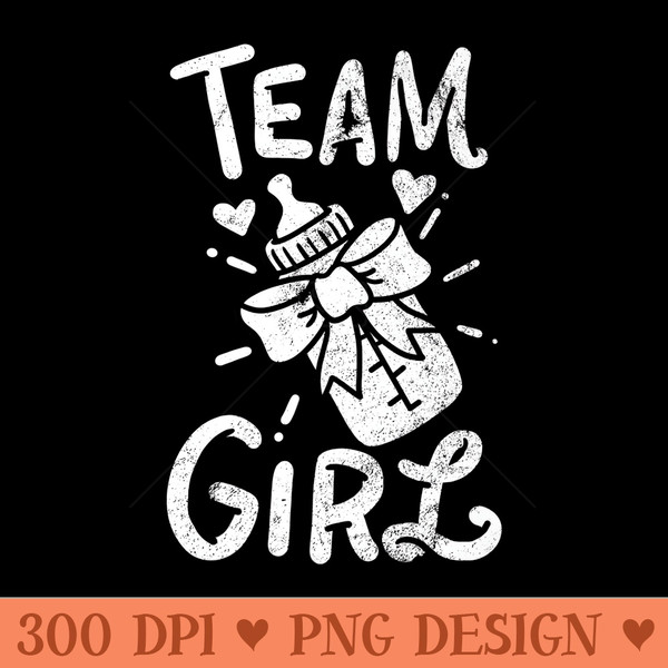 Team Girl Gender Reveal Baby Shower Party Premium - PNG clipart download - Perfect for Personalization