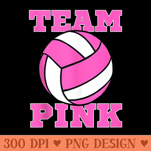 TEAM PINK Gender Reveal TEAM GIRL Volleyball - PNG Templates - High Resolution And Print Ready Designs
