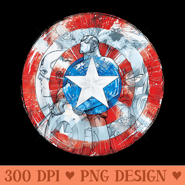 Marvel Captain America Shield - Modern PNG designs - Stunning Sublimation Graphics