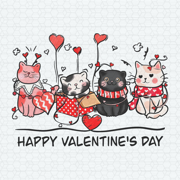 Cute Cats Happy Valentines Day PNG.jpeg