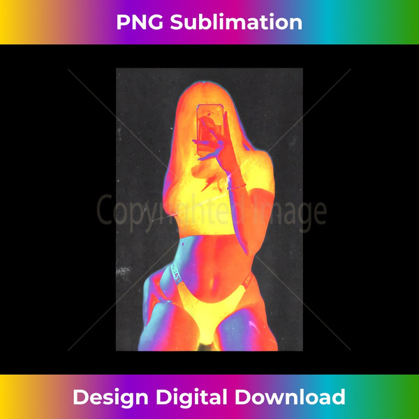 Negative Photo Print Thermal Image of a Sexy Woman 1 - High-Resolution PNG Sublimation File