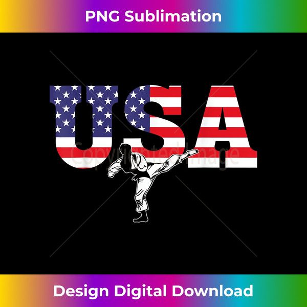 Karate USA American Flag & Shotokan - Martial Arts - Decorative Sublimation PNG File