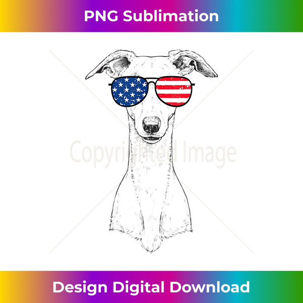 4th of July Whippet Dog Patriotic USA Sunglasses American Tank Top - PNG Transparent Sublimation File