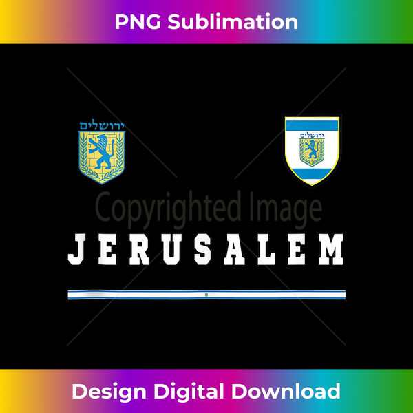 Jerusalem SportsSoccer Jersey Tee Flag Football Tank Top 1 - Decorative Sublimation PNG File