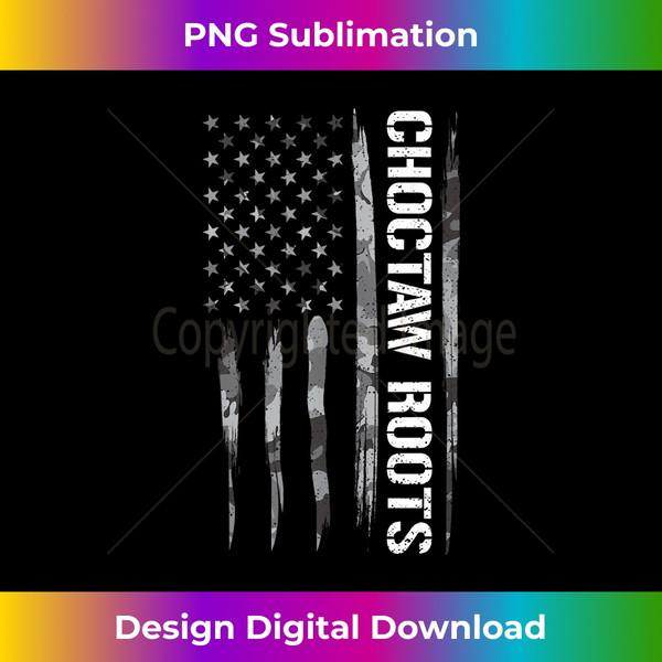 Native American Choctaw Roots - American Flag Tank Top 1 - Special Edition Sublimation PNG File