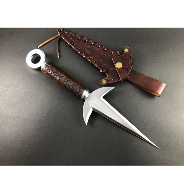 Custom Handmade Dagger Knife Double Edged Knife Survival Outdoor Camping Knife Special Knife Gift For Him Unique Bowie (6).jpg