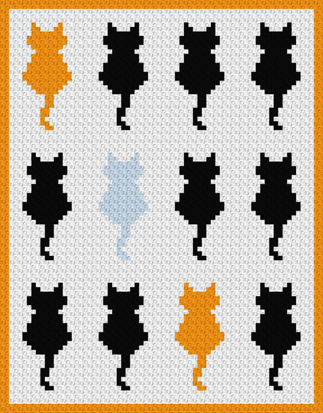 2. Baby Cats throw crochet pattern