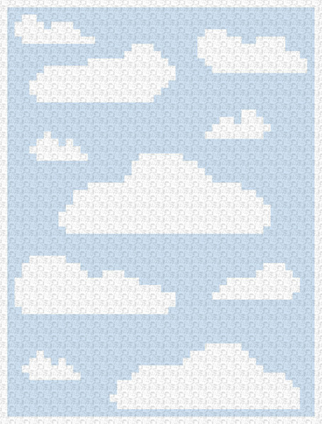 2. Clouds - throw crochet pattern