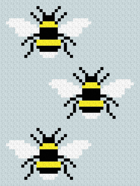 2. Buzzy Bees throw crochet pattern