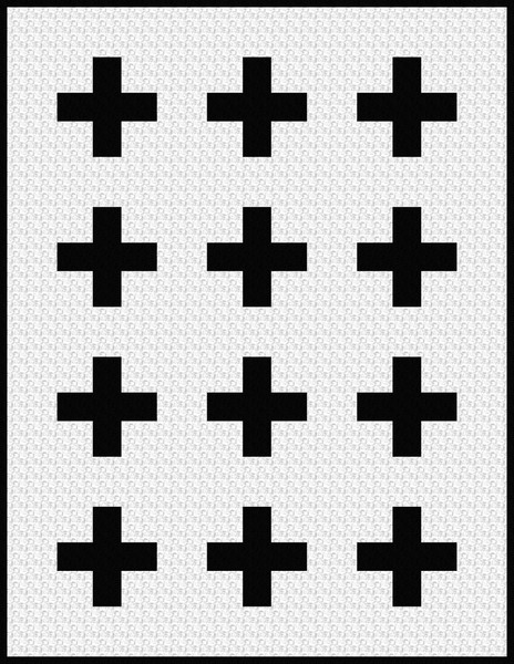2. Positive signs crochet blanket pattern