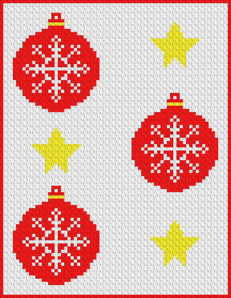 2. Christmas Balls throw crochet pattern