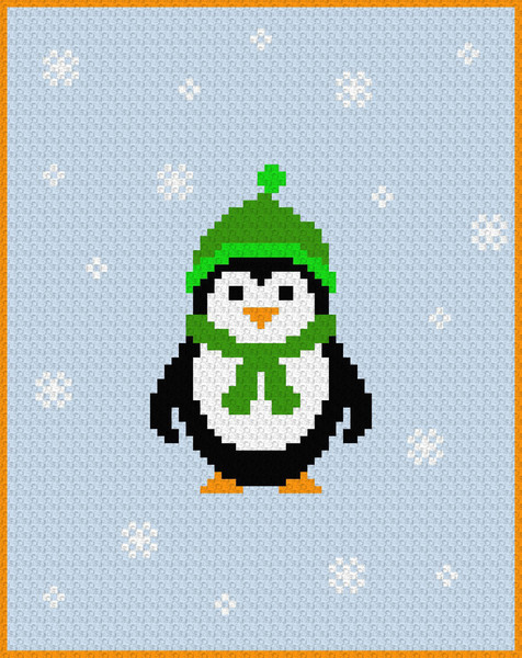 2. Penguin throw crochet pattern