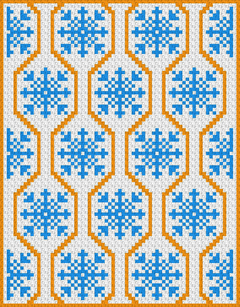 2. Christmas Snowflakes throw crochet pattern