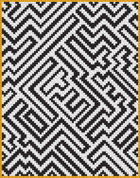 2. Maze - throw crochet pattern
