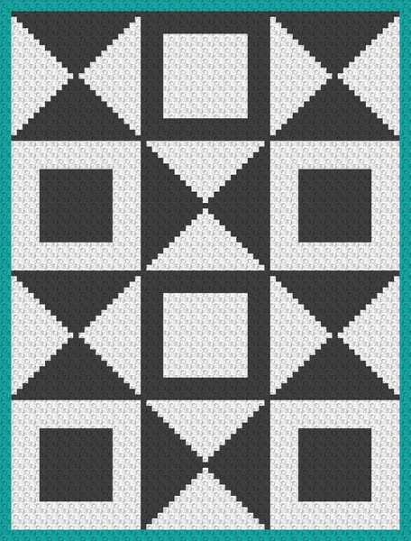 Geometry throw crochet pattern