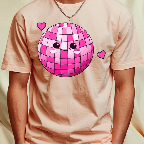 A Cute Kawaii Pink Disco ball - sticker T-Shirt_T-Shirt_File PNG.jpg