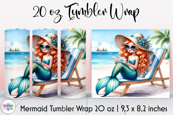 Mermaid on the Beach Tumbler Wrap Design.jpg