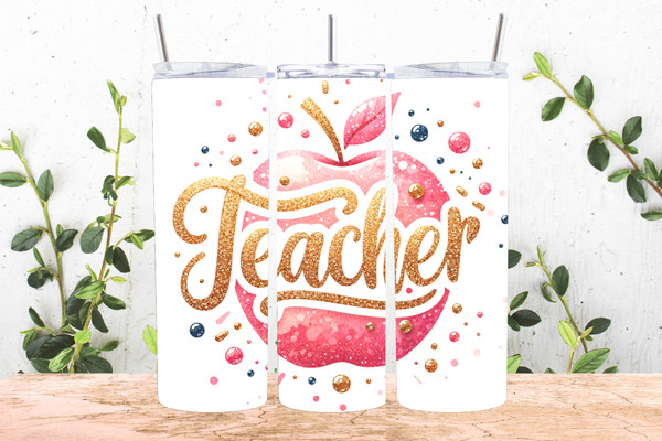 Teacher Glitter Apple Tumbler Wrap.png