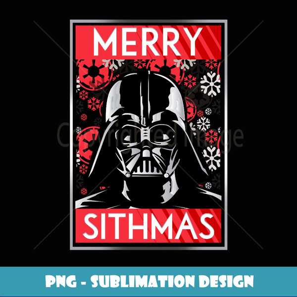 Star Wars Christmas Darth Vader Boxed Merry Sithmas - Creative Sublimation PNG Download