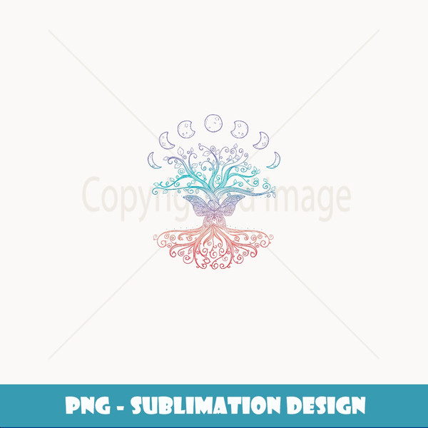 Esoteric geometry - ree Life DNA and riangle Moon Phases - PNG Transparent Sublimation File