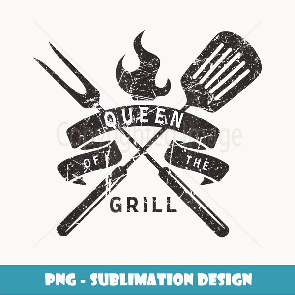 Womens Queen of the Grill Grilling Master Quote - Exclusive PNG Sublimation Download