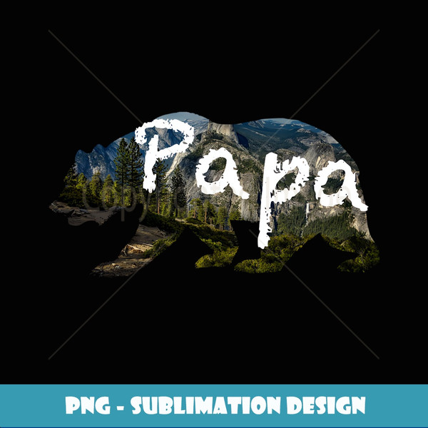 Mens Papa Bear - Sublimation-Ready PNG File