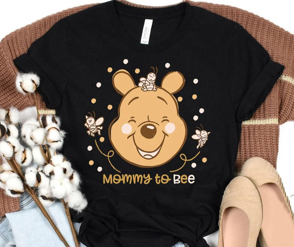 Winnie The Pooh Cartoon Mommy to Bee Disney Character T-shirt Design 2D Full Printed Sizes S - 5XL NAVA599.jpg