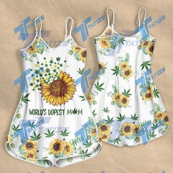 CANNABIS SUNFLOWER WORLD'S DOPEST MOM ROMPERS FOR WOMEN DESIGN 3D SIZE S - 3XL - CA102167.jpg