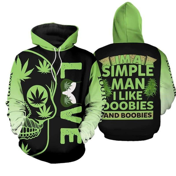 Cannabis Im a Simple Man Weed Design 3D Full Printed Sizes S - 5XL CA101933.jpg