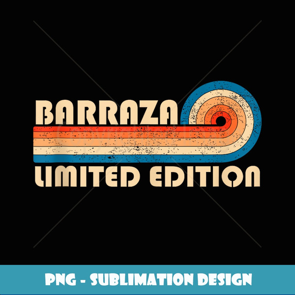 BARRAZA Surname Retro Vintage 80s 90s Birthday Reunion Tank Top - High-Resolution PNG Sublimation File