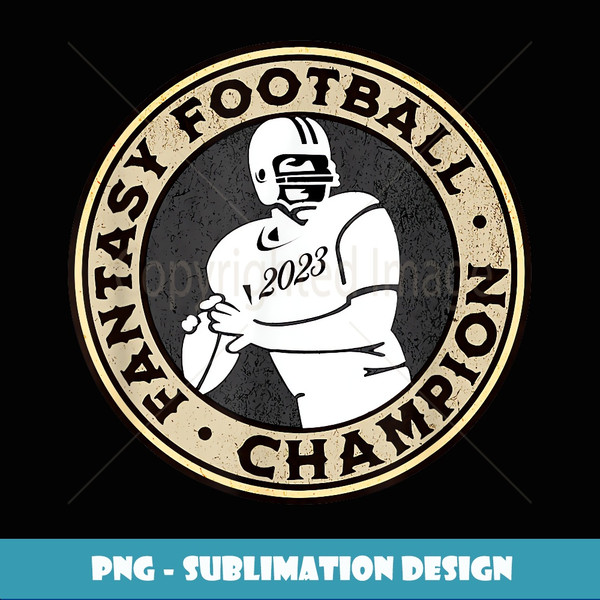 Fantasy Football League Champion Winner, FFL Champ - Vintage Sublimation PNG Download