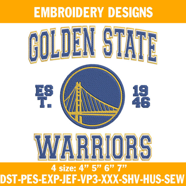 Golden state Warriors est 1946 Embroidery Designs.jpg
