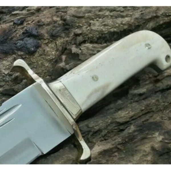 Camel Bone Handle Bowie Knife Full Tang Bowie Knife Survival Outdoor Knife Camping Gift For Him Unique Knife Hunting (3).jpg