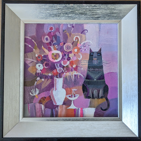 Kitty-Natasha-Svetelshchuk-oil-cardboard-15x15-frame-22x22-2024.jpeg