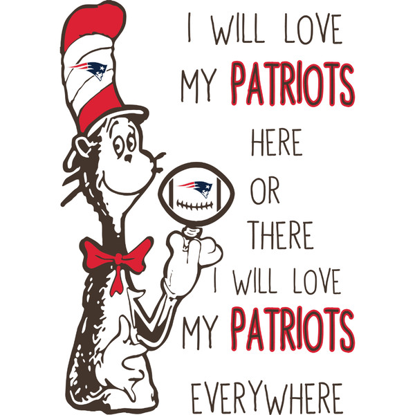 SL300620287-I Will Love My Patriots Here Or There, I Will Love My Patriots Everywhere Svg, Football Svg, NFL Svg, Cricut File, Svg, New England Patriots Svg, Dr