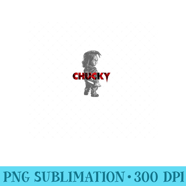 Childs Play Chucky Red Accent Logo - High Resolution PNG Designs - Easy-To-Print And User-Friendly Designs