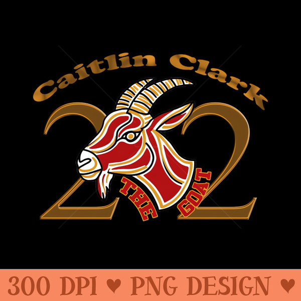 Caitlin Clark The Goat - PNG Download Vector - Unleash Your Inner Rebellion