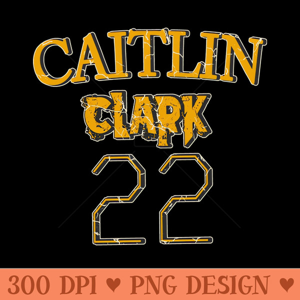 Caitlin clark 22 text vintage design on top - Sublimation backgrounds PNG - Stunning Sublimation Graphics