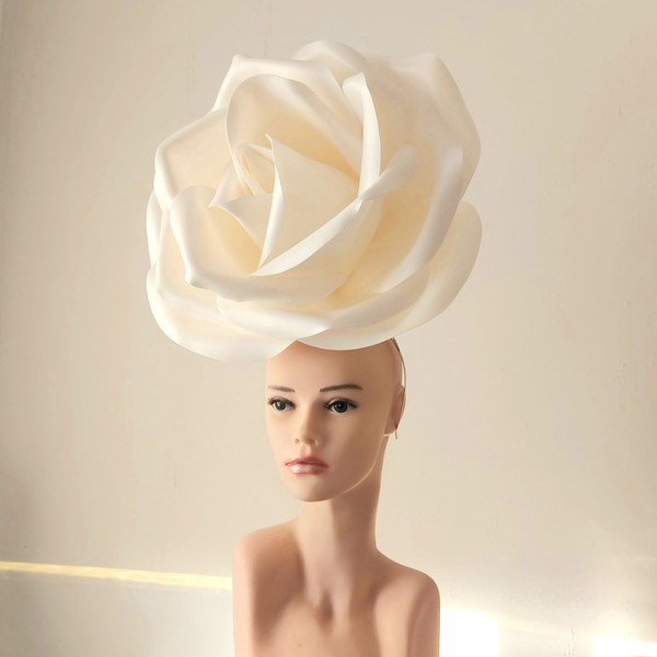 Giant  flower Kentucky Derby hat fascinator ,wedding headband.jpg