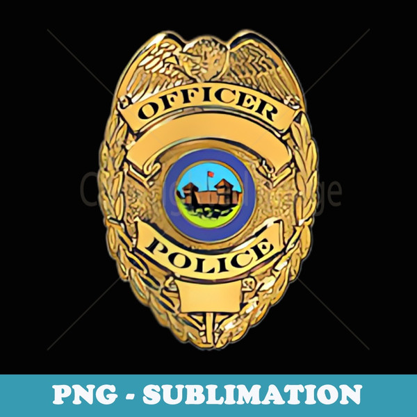 Office Police Badge Uniforms Costume - PNG Sublimation Digital Download