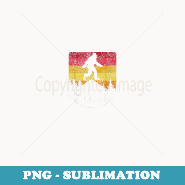 Bigfoot Sasquatch Great Smoky Mountains National Park - Modern Sublimation PNG File