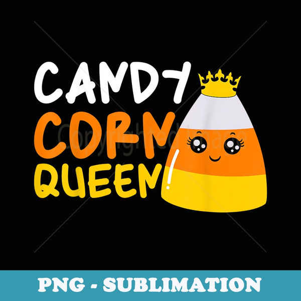 Candy Corn Queen Costume Halloween Cute Kawaii Crown Girls - Sublimation PNG File