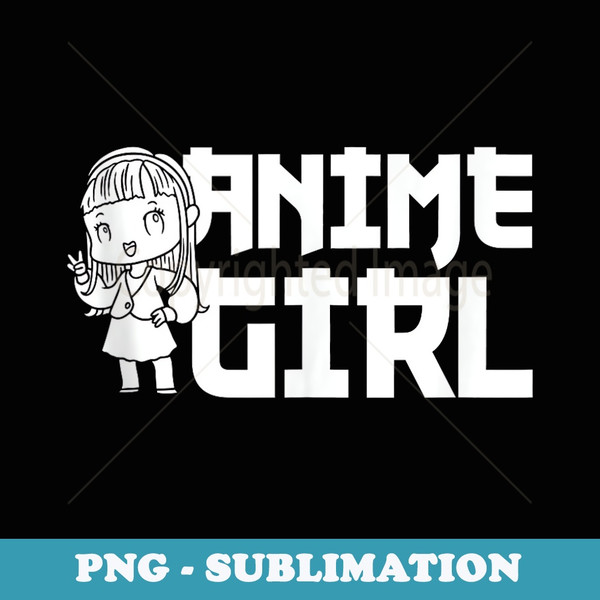 Manga Japan Japanese - Cosplay Kawaii Otaku Anime Girl - Vintage Sublimation PNG Download