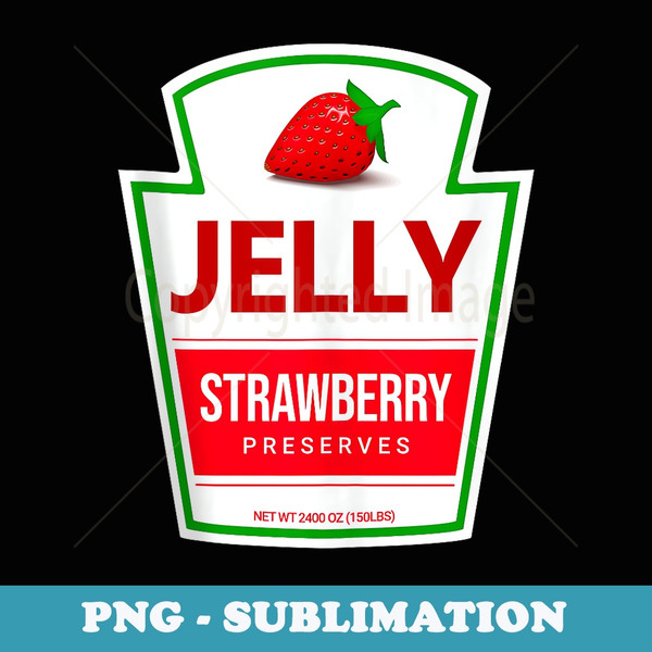 Lazy Costume s Strawberry Jelly Jar for Halloween - PNG Sublimation Digital Download