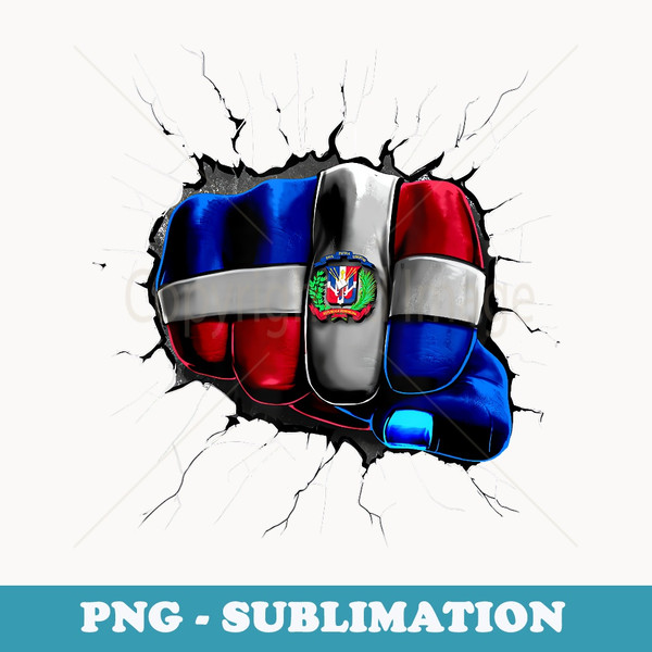Dominican Republic Flag Dominican Flag Fist - Creative Sublimation PNG Download