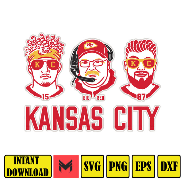 Mahomes Svg, Kelce Svg,Andy Reid Svg, KC Football Svg, Red Kingdom - Dream Team - Red Friday.jpg