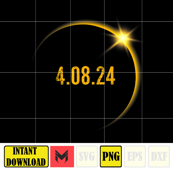 2024 Solar Eclipse Png, American Totality Spring 4.08.24 Png, Moon Astronomy Png, Solar Eclipse Souvenir Gift, April 8 2024 Png, Instant Download.jpg