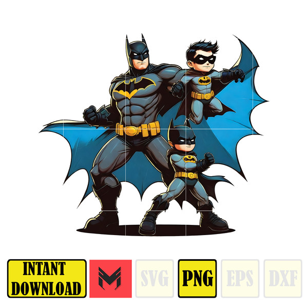 Batman Dad Png, Superhero Dad Png, Family Vacation Png, Dad And Son Png, Retro Dad Png, Gift For Dad Png.jpg